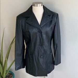 90’s Black leather blazer/jacket by Wilson’s Leather